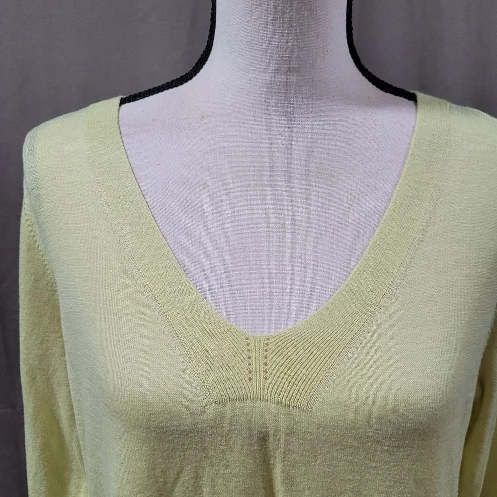Talbots size medium yellow v neck long tunic top
